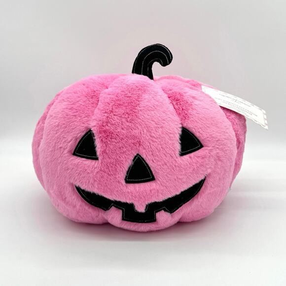 2 Cupcakes & Cashmere Pink & Rosette 3D Koda Jack O Lantern Pumpkin Pillow Set - Picture 2 of 8